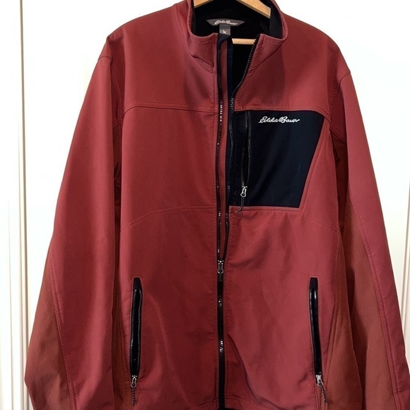 EDDIE Bauer Men's Windfoil Elite Softshell Jacket rust color size XLT retail$159 - Picture 11 of 16